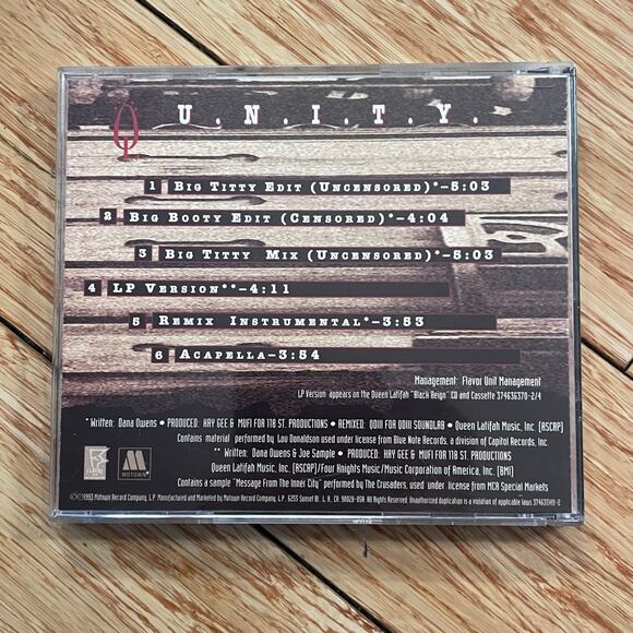 Queen Latifah - U.N.I.T.Y. Remix CD Single rare 90s hip hop - Picture 2 of 3